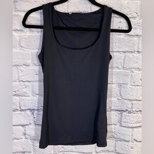 Zara Basic Black Fitted Stretch Tank Top Size S